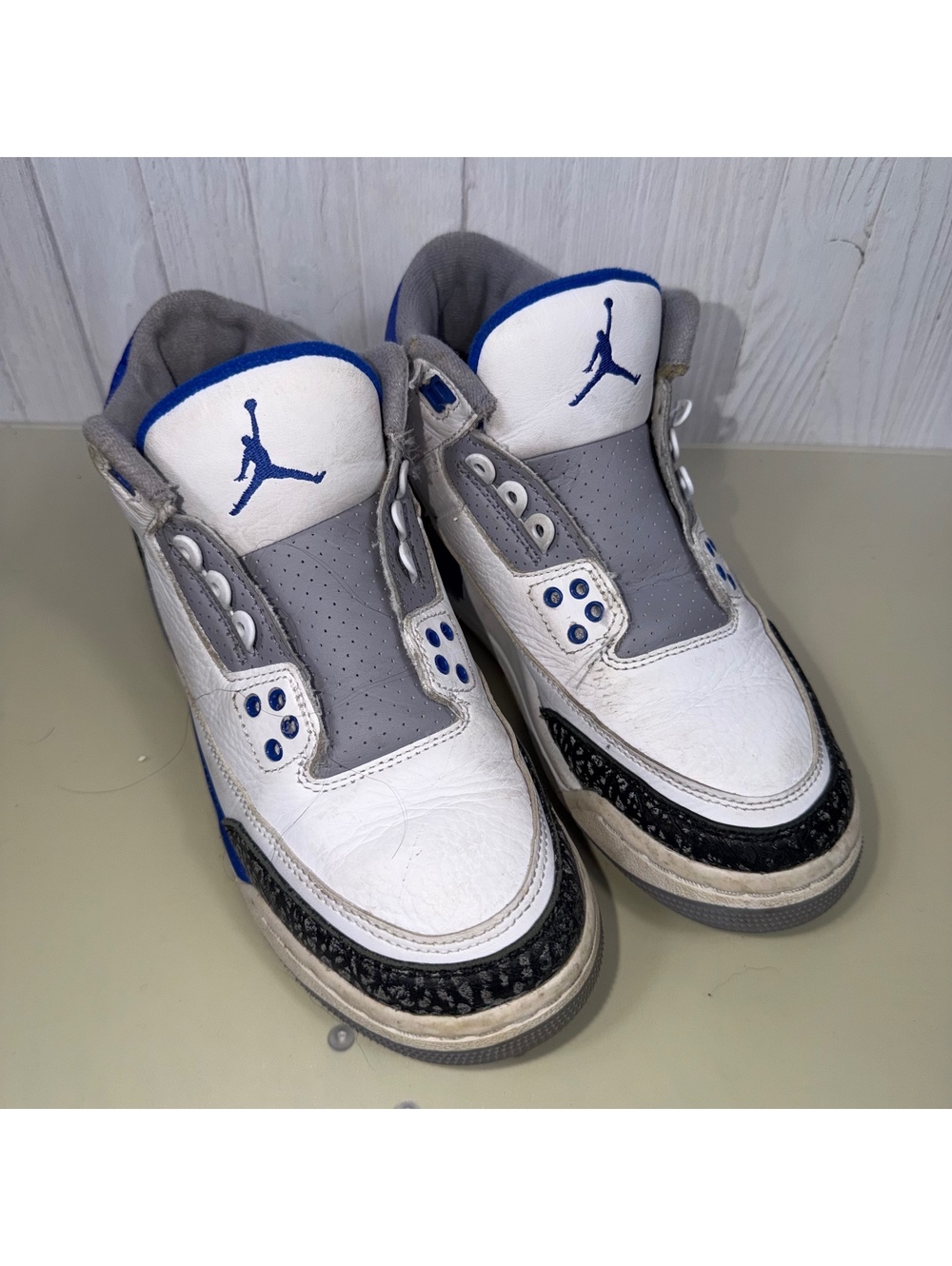 Jordan 3 Retro Racer Blue Kids Shoes Size 7Y